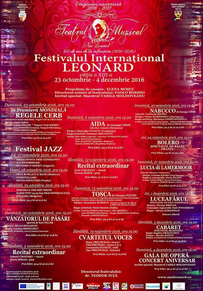 Ediția a XIII-a a Festivalului Internațional "LEONARD"