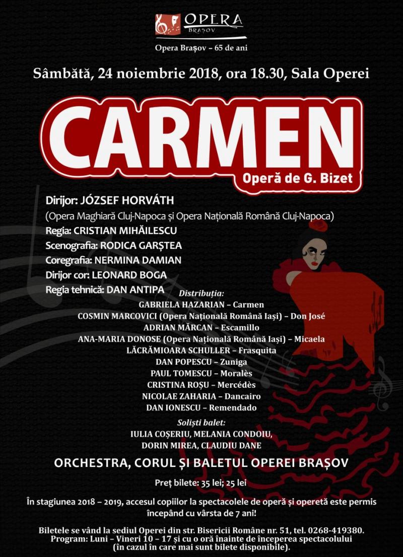Opera "Carmen" de G. Bizet, o invitație de nerefuzat