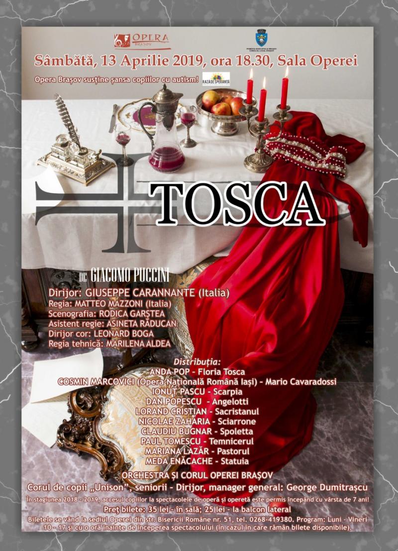 "Tosca", un spectacol grandios, pe scena Operei Brașov
