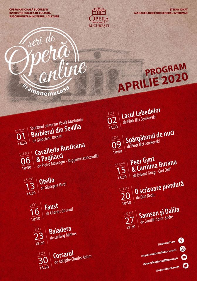 Program aprilie 2020