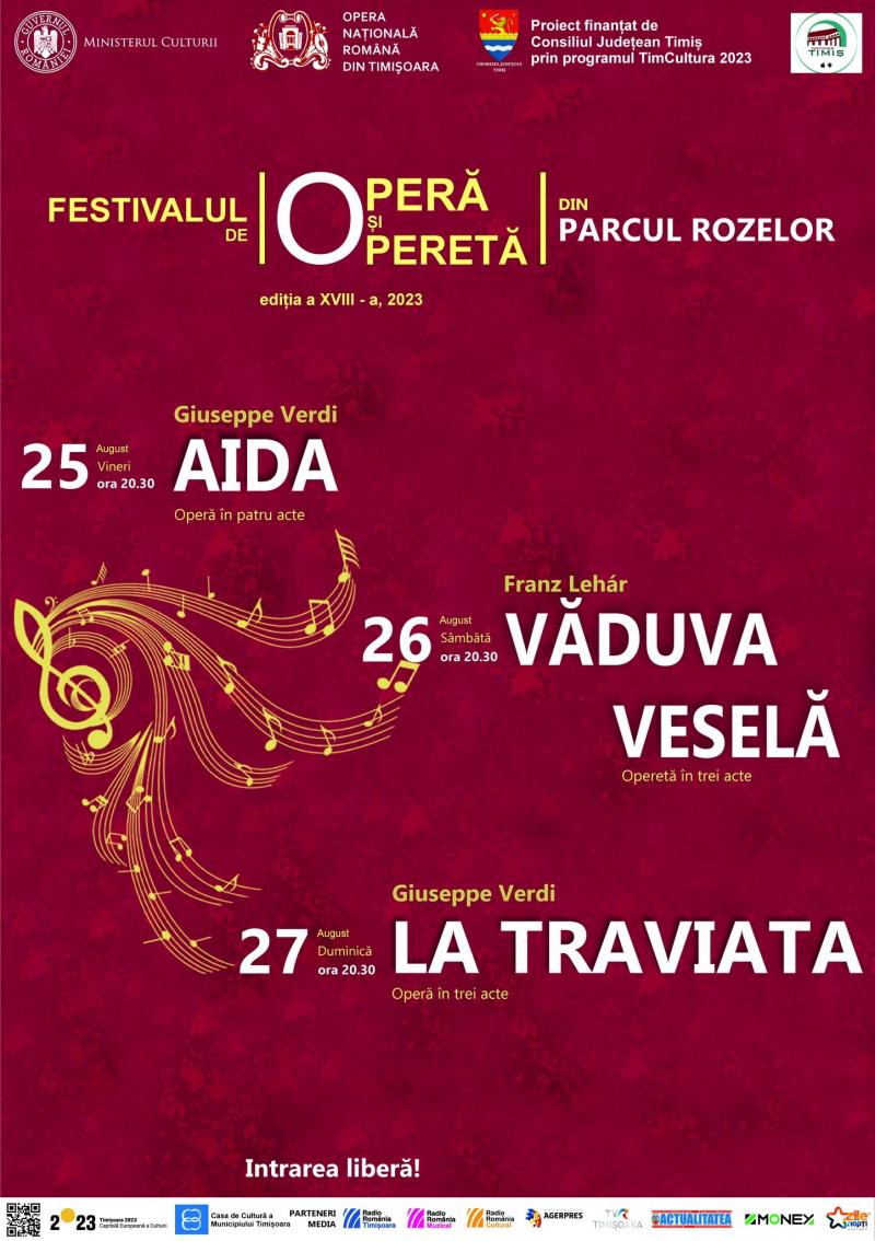Aida, VÄƒduva veselÄƒ È™i La Traviata la Festivalul de operÄƒ È™i operetÄƒ ediÈ›ia 2023