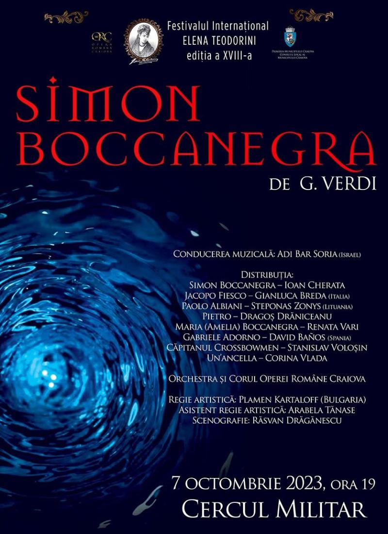 Simon Boccanegra, sÃ¢mbÄƒtÄƒ, 7 octombrie 2023, Opera din Craiova