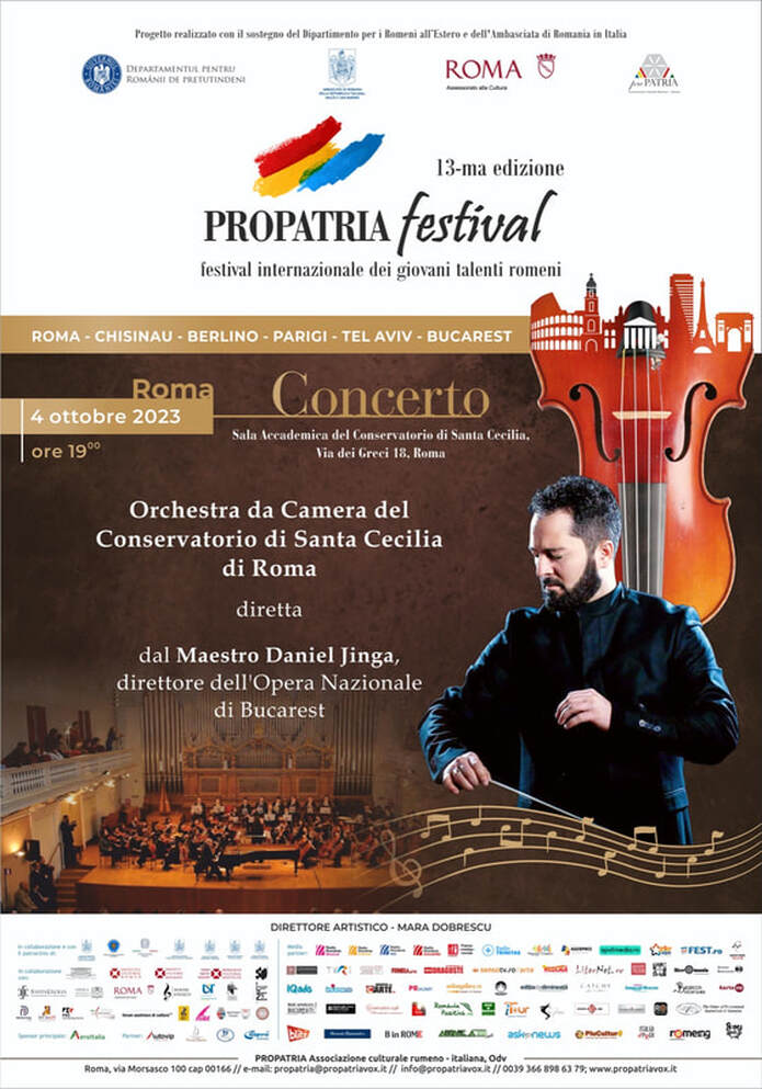 Daniel Jinga va dirija, la Roma, Orchestra de CamerÄƒ a Conservatorului â€�Santa Ceciliaâ€�, Ã®n Festivalul InternaÅ£ional PROPATRIA
