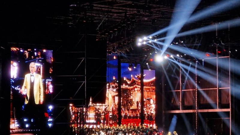 30,000 people brave cold and rain to hear Andrea Bocelli at Vasil Levski Stadium in Sofia