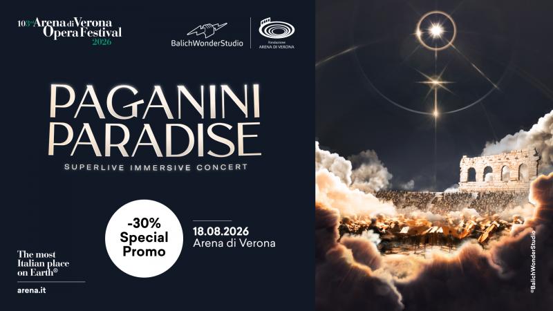 Music Comes to Life in the Arena!  Paganini Paradise. Superlive Immersive Concert on sale at 30% off