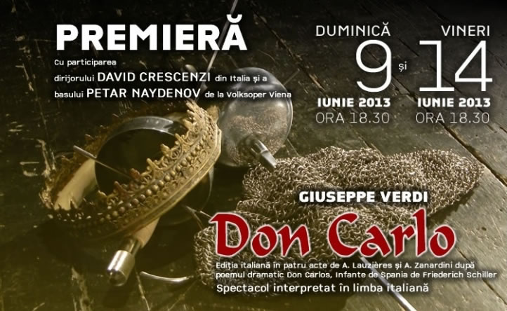 Opera Națională Cluj prezintă premiera operei Don Carlo
