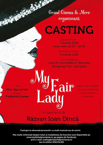 Casting pentru musicalul "My Fair Lady"