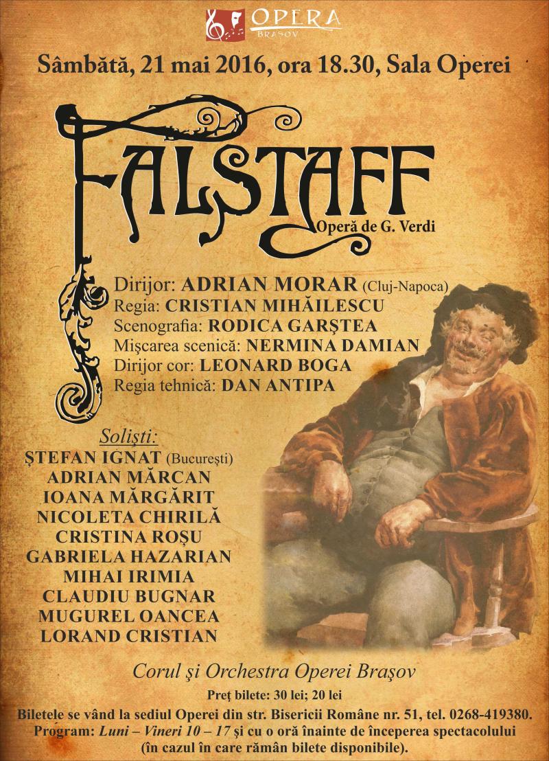 "Falstaff", un spectacol de excepție pe scena Operei Brașov