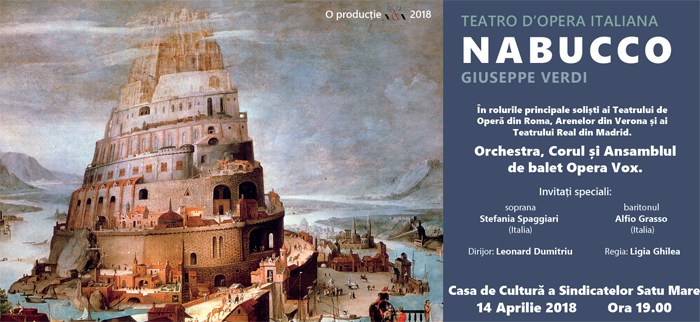"Nabucco" de Giuseppe Verdi la Satu Mare