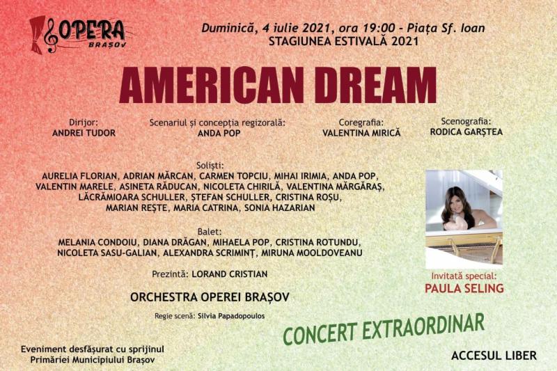 Stagiunea estivală a Operei Brașov se deschide cu „American Dream”