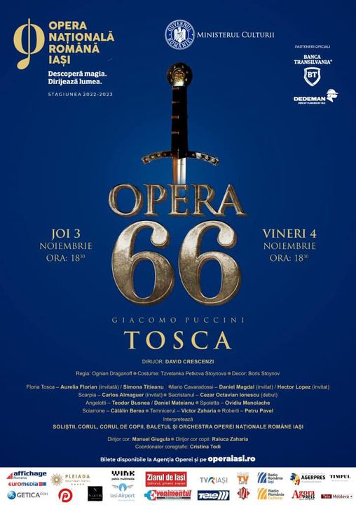 Spectacol aniversar la Opera IaÈ™i: â€žToscaâ€� de Giacomo Puccini