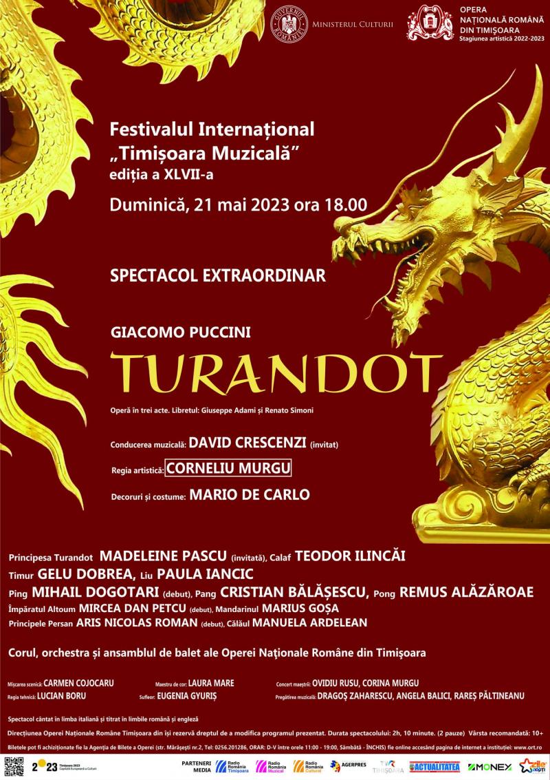 Turandot la Opera Nationala Romana din Timisoara