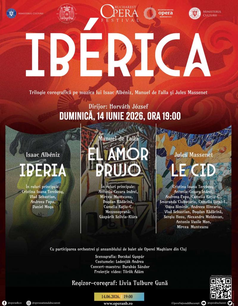 Iberica, o călătorie în trei acte  în sufletul Spaniei, pe 14 iunie  la Bucharest Opera Festival