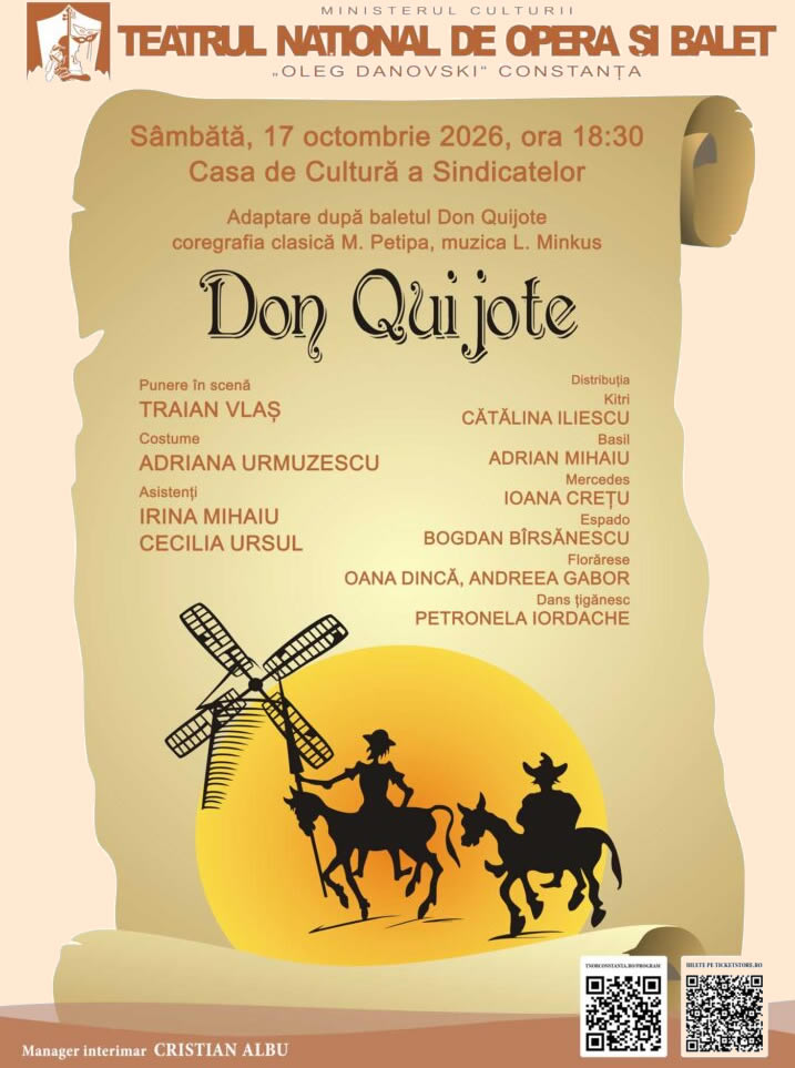 „Don Quijote” vine pe scena constănțeană