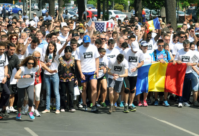 Felicia Filip, la crosul "Run for peace, Run for Boston!"
