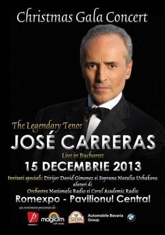 José Carreras, într-un Concert de Gală de Crăciun la Bucureşti